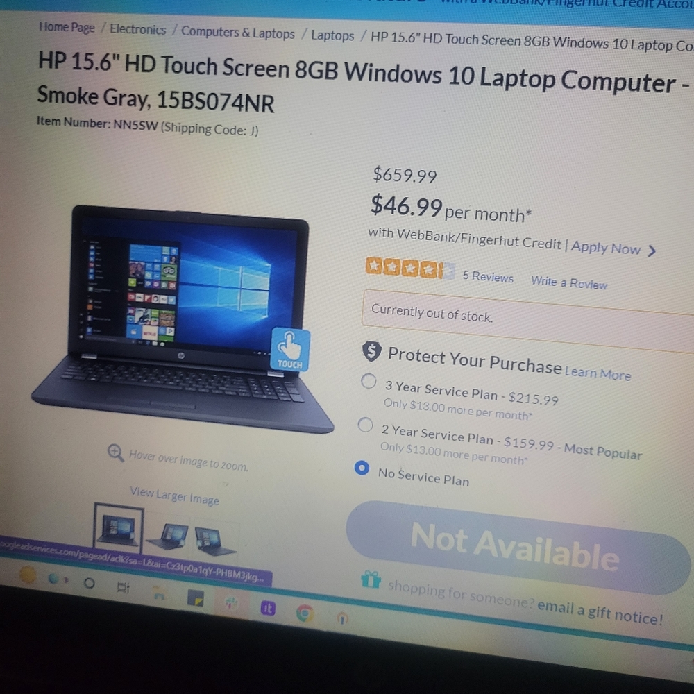 Touchscreen HP Laptop